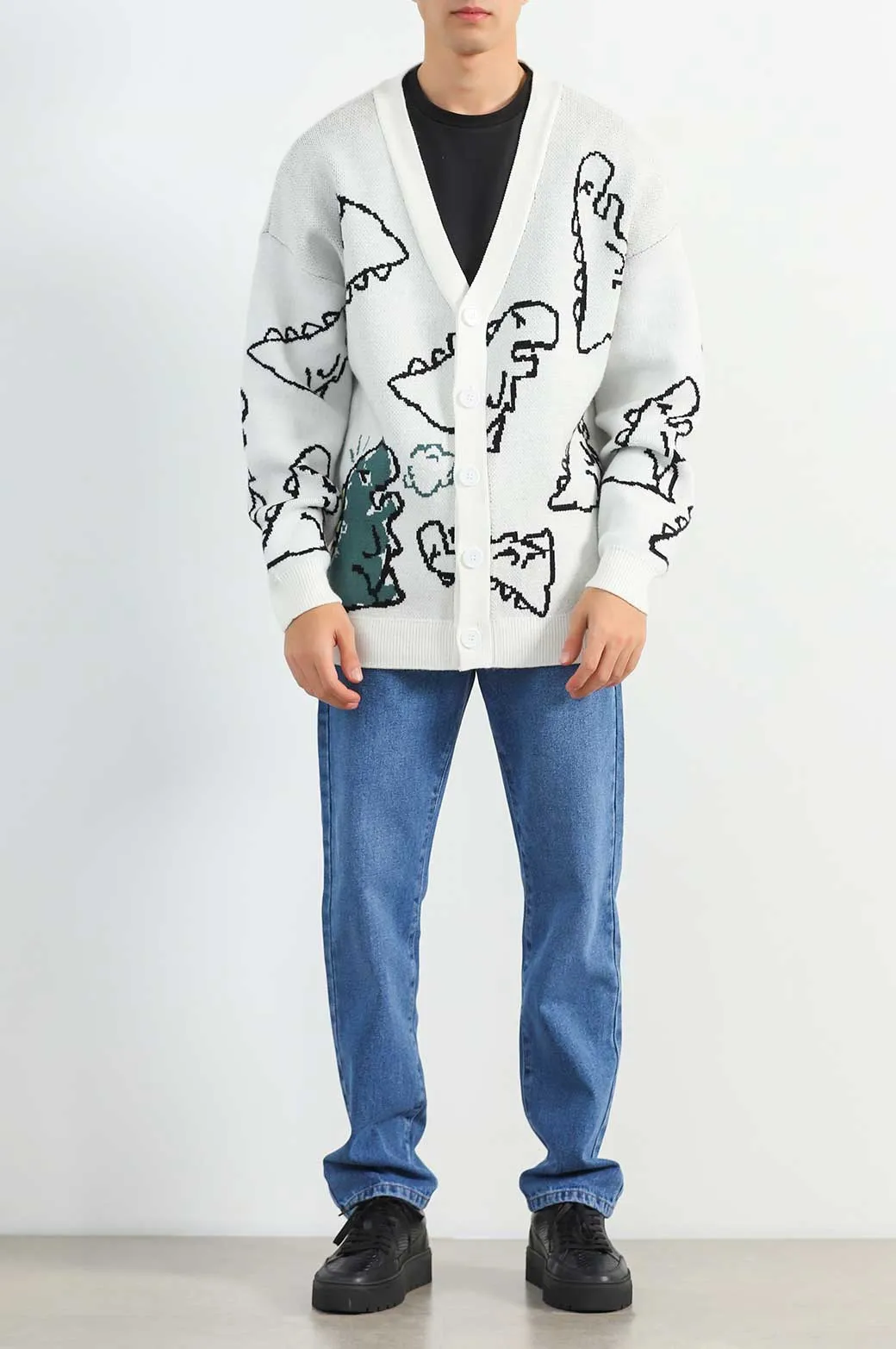 RELAXED GRAPHIC CARDIGAN