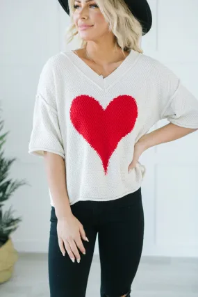 Relaxed Heart Sweater