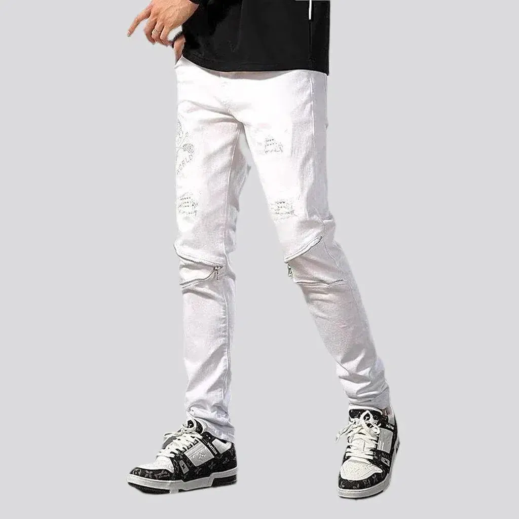 Ripped street jeans
 for men