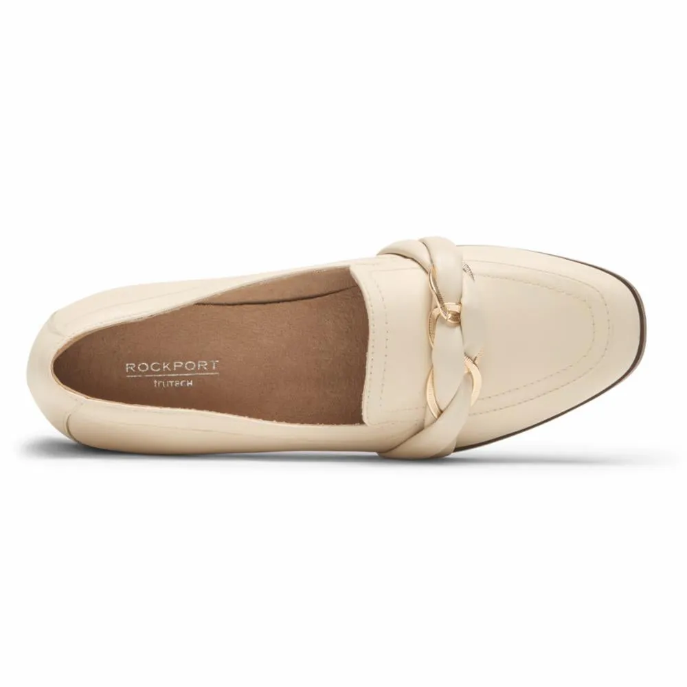 Rockport Women SUSANA WOVEN CHAIN VANILLA LTHR