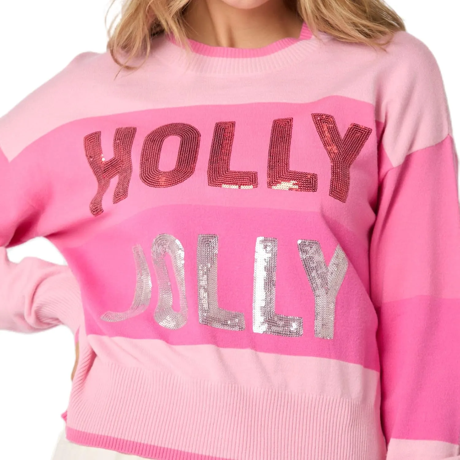 Sequin Christmas Sweater for Women Color Block Christmas Sweater Merry Holiday Knitted Pullover Tops