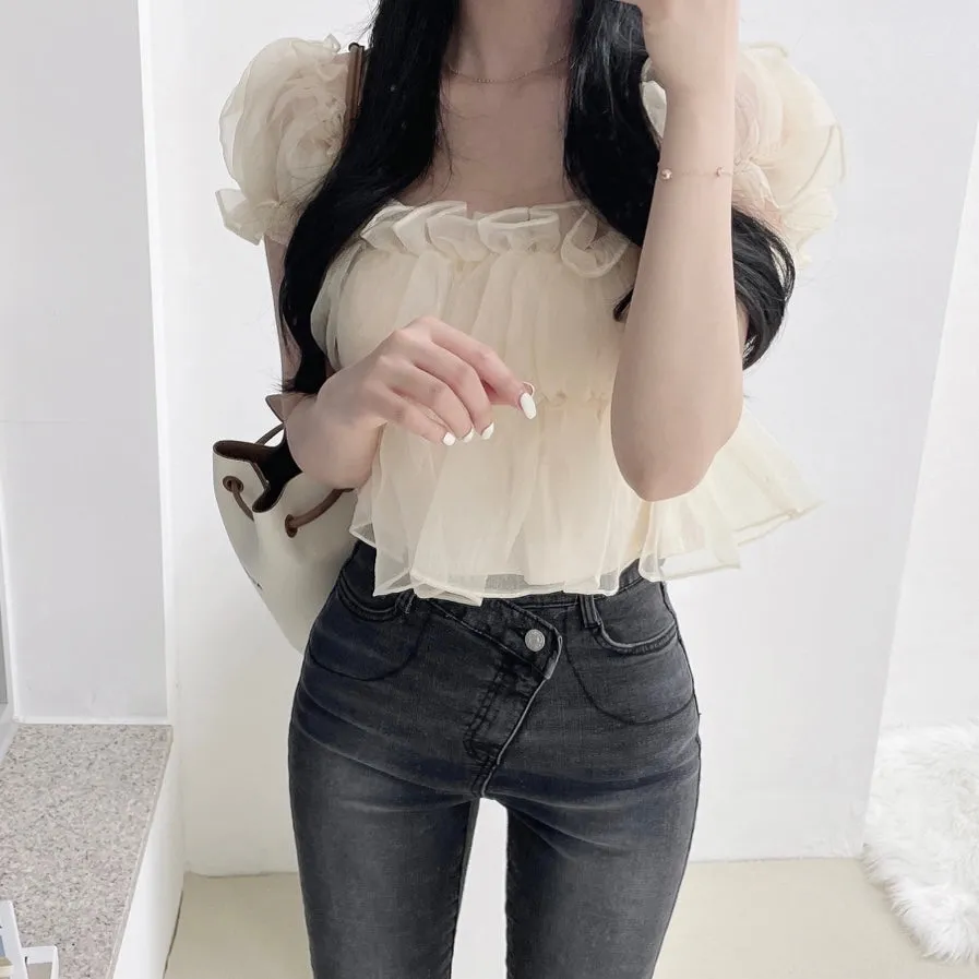 Silky Frill Blouse