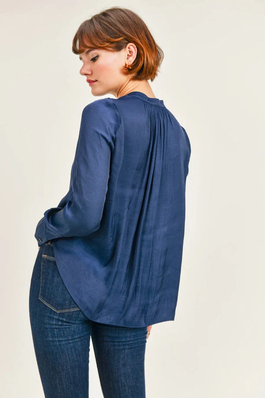 Silky Long Sleeve Blouse