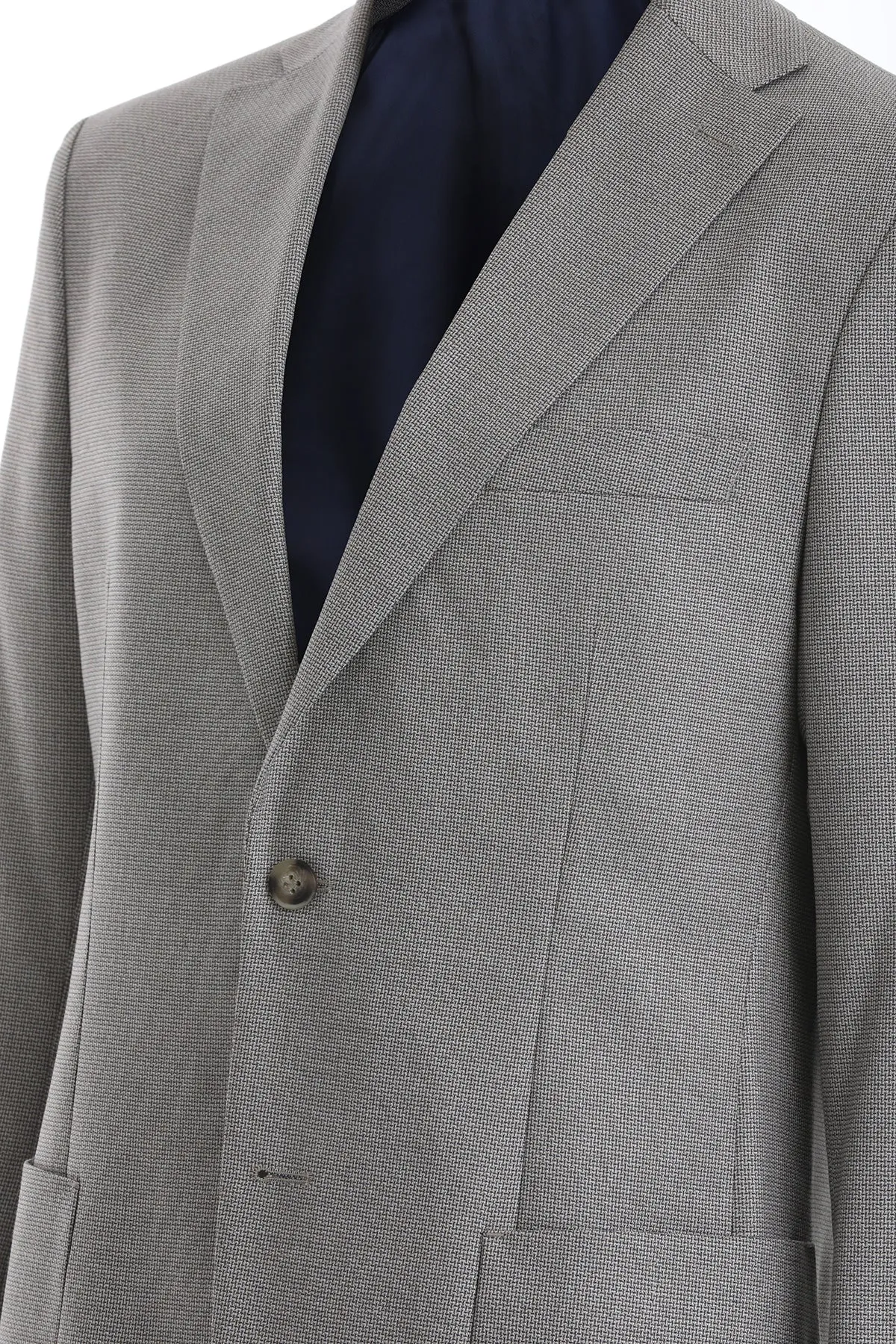 Slim Fit Notch Lapel Textured Beige Casual Blazer