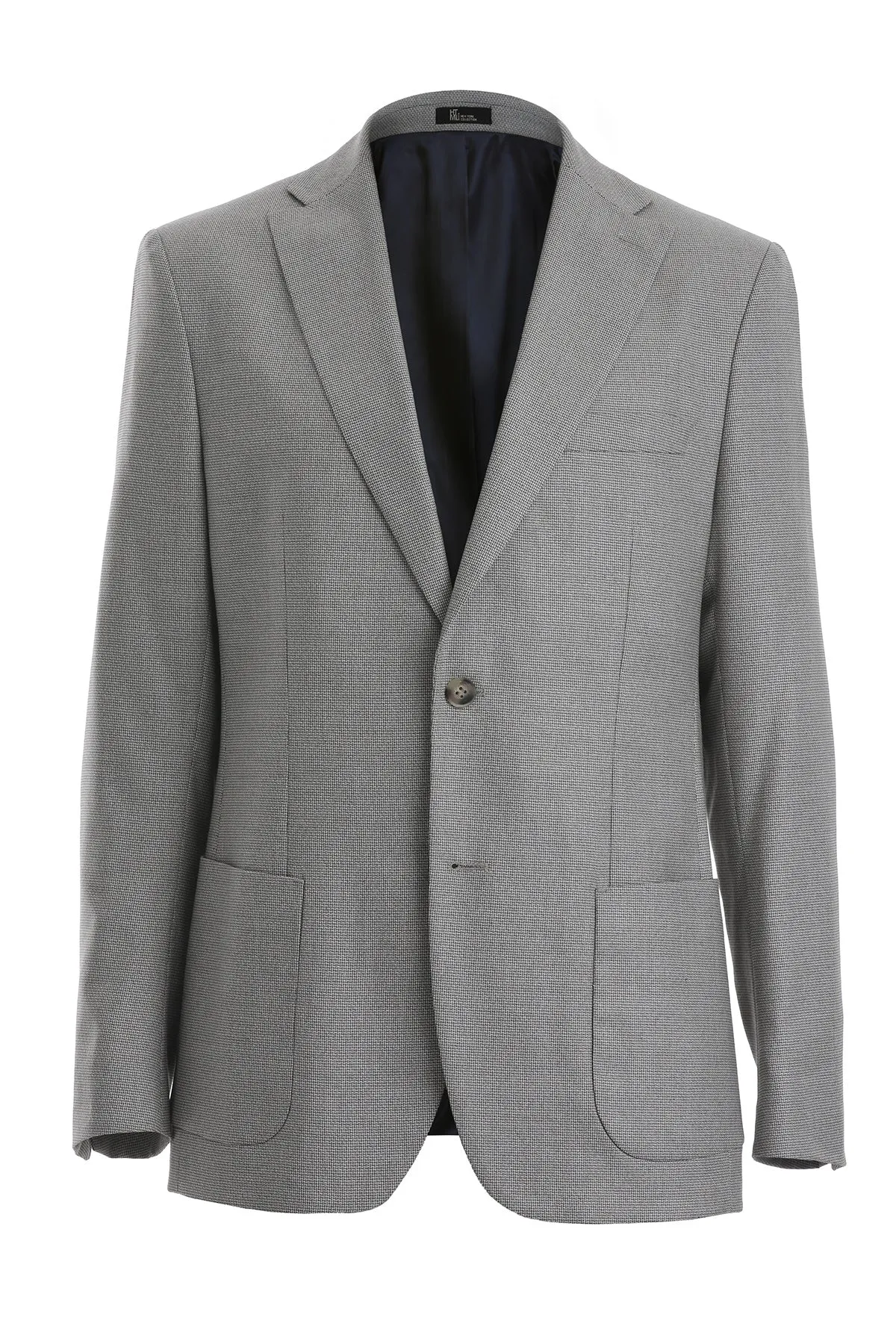 Slim Fit Notch Lapel Textured Beige Casual Blazer