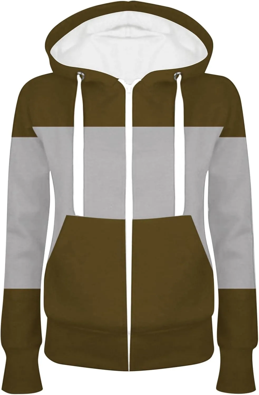 SMIDOW Womens Plus Size Zip Up Hoodies Fall Fashion 2023 Color Block Fleece Zipper Pullover Hoodie Jacket With Pockets