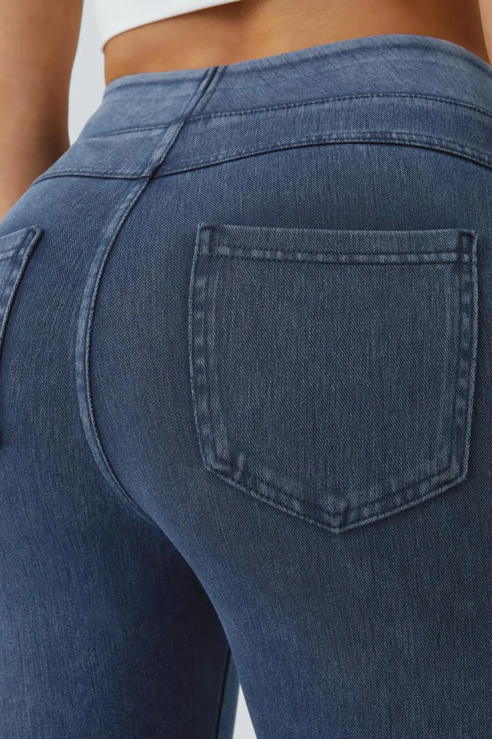 Snugz Super Stretch Denim Leggings in- Dark blue