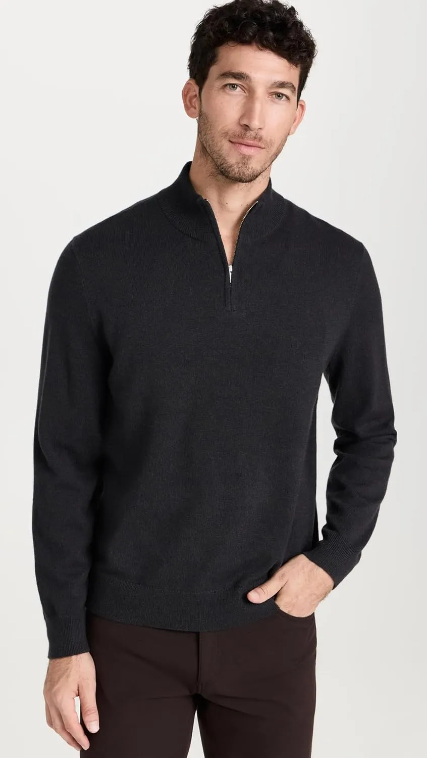 Theory Men's Hilles Cashmere Quarter Zip Sweater