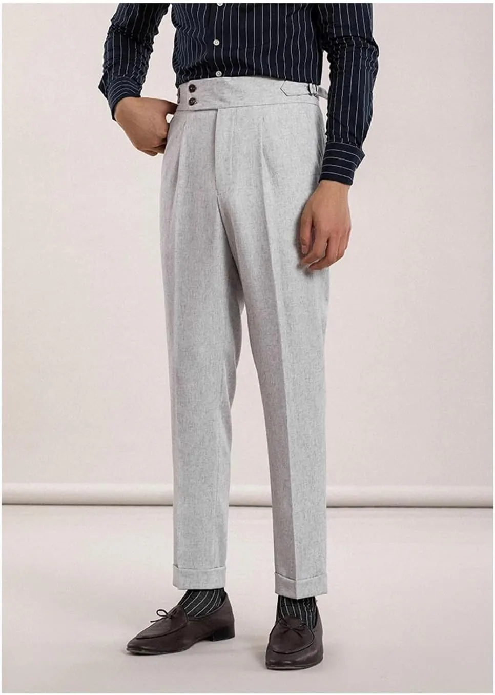Tuikayoo Men's Linen Pants Regular fit Summer Trousers Lightweight Beach Trousers Solid Color for Men Casual Vacation
