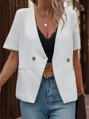 Two-Button Short Sleeve Blazer