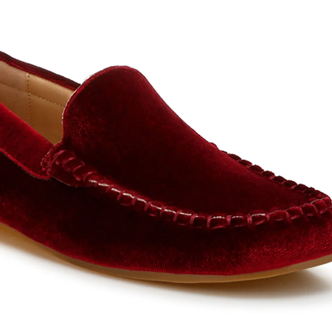 Velvet Flat Loafers