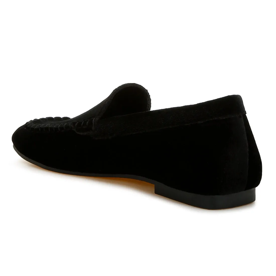 Velvet Flat Loafers
