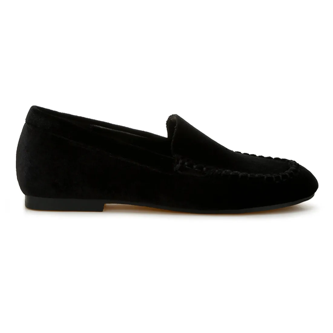 Velvet Flat Loafers