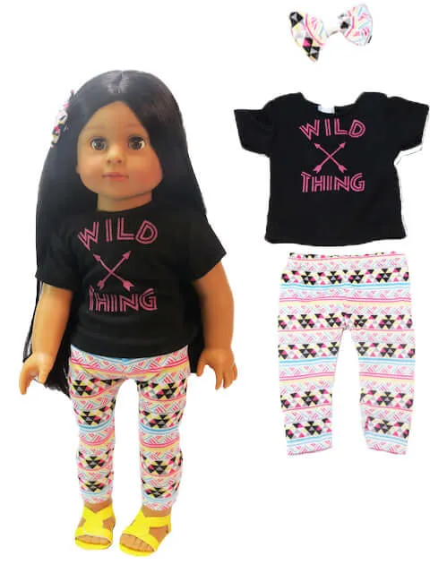 Wild Thing Legging and Tee For 18" Doll