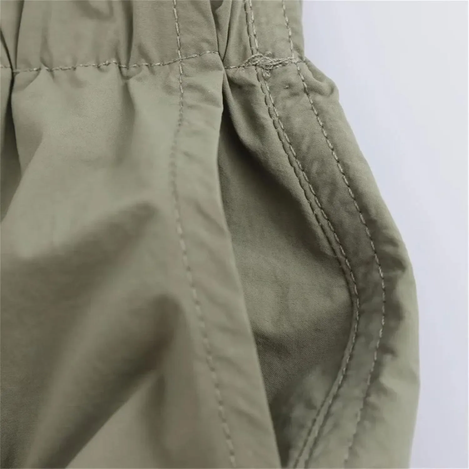 Women's Stand-Up Collar Long Sleeve Pleated Pocket Mid-Length Skirt Layered Hem Office Casual Skirt