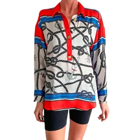 Zara Oversized Patterned Silky Shirt